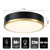 Flush Mount Ceiling Light Fixture, Black Gold LED Ceiling Light,