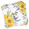 100 Pcs Sunflower Bunch Floral Cocktail Beverage Napkins Flowers Disposable