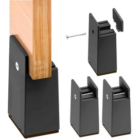 SciFiVisi Set of 4 Furniture Raisers, 10 cm, Adjustable Table Raiser, Chair Raiser, Bed Raiser, Furniture Raiser, Sofa Raiser, Table Raiser, Bed Raiser for 10-37 mm Width, Square Furniture Risers