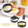 YKUKIZEE 6 Pack Egg Rings for Frying 3.5 Inch, Round