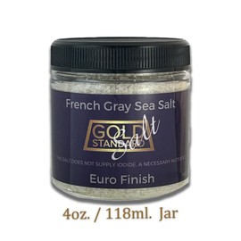 KOSHER CERTIFIED French Gray Finishing Salt, Sel Gris, Medium Grain - Euro Finish - 4oz - Use as is or in a grinder.