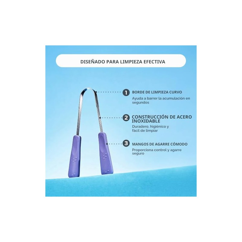 DrTung's Limpiador de lengua, raspador de lengua de acero inoxidable