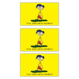 Unbranded Rolf Tax This Dick Fedboy 3" Waterproof Vinyl Funny Morale Meme Stickers - 3 PK