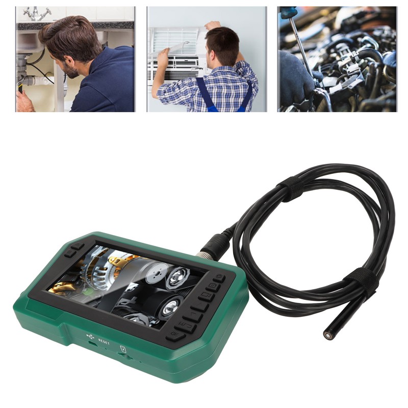 Dual Lens Borescope Inspection Camera 4.3in Screen 6 LED Light