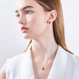 MŚ 1997 MENNICA ŚWIDNICKA 4 Colours Earrings with Necklace Silver 925 Women's Set Gold-Plated 24 K – High-Quality Austrian Crystals and Zircons – Jewellery Chain Women's Earrings Set with Necklace,