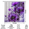 Uiiooazy Purple Floral Shower Curtain Set for Bathroom 72" Wx72