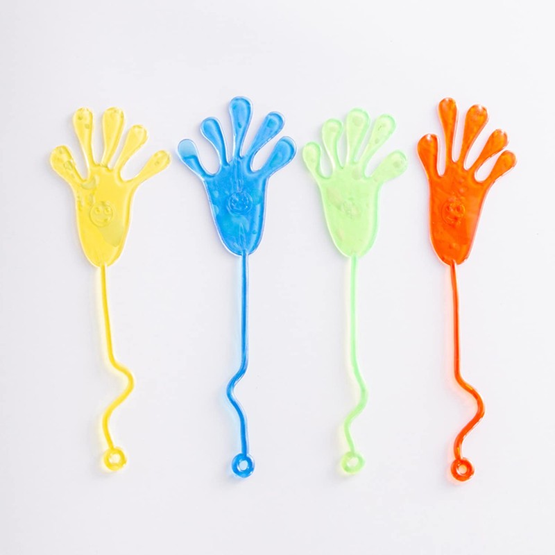iJiZuo 12 Colorful Hands, 4 Colors Sticky Hands, with Handle