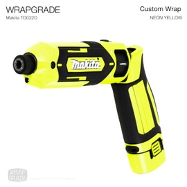 WRAPGRADE Custom Wrap Decal Stickers compatible with Makita TD022D Impact Driver (Neon Yellow)