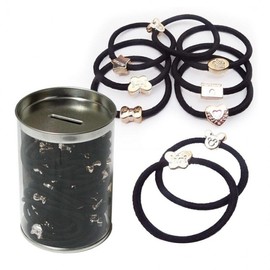 Gold Medal Black 60-Count High Elastic Hair Ties and Bands Accessory Fashion