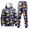 VUGOTU Men's 80s 90s Tracksuit Athletic Long Sleeve Hoodie Sweatsuit