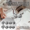 KAIYAYA Pack of 8 Sewing Machine Accessories Rolled Hem Presser