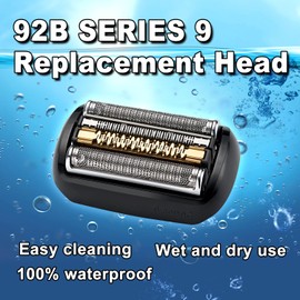 2 PACKS 92B Series 9 Electric Replacement Shaver Head Accessories Compatible with Braun Series 9 9290cc, 9291cc, 9370cc, 9293s, 9385cc, 9390cc, 9330s, 9296cc (Upgraded ver.)
