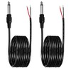 Zelphvt 2 Pack 6.35mm Male Plug to Bare Wire Open
