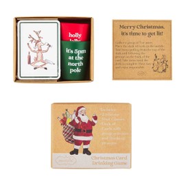 Mud Pie Christmas Card Drinking Game, Red