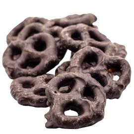 Chocolate Covered Pretzels, OliveNation Dark Chocolate Pretzels, Mini Size Sweet & Salty Gourmet Snack with Decadent Semi-Sweet Taste - 10 lb