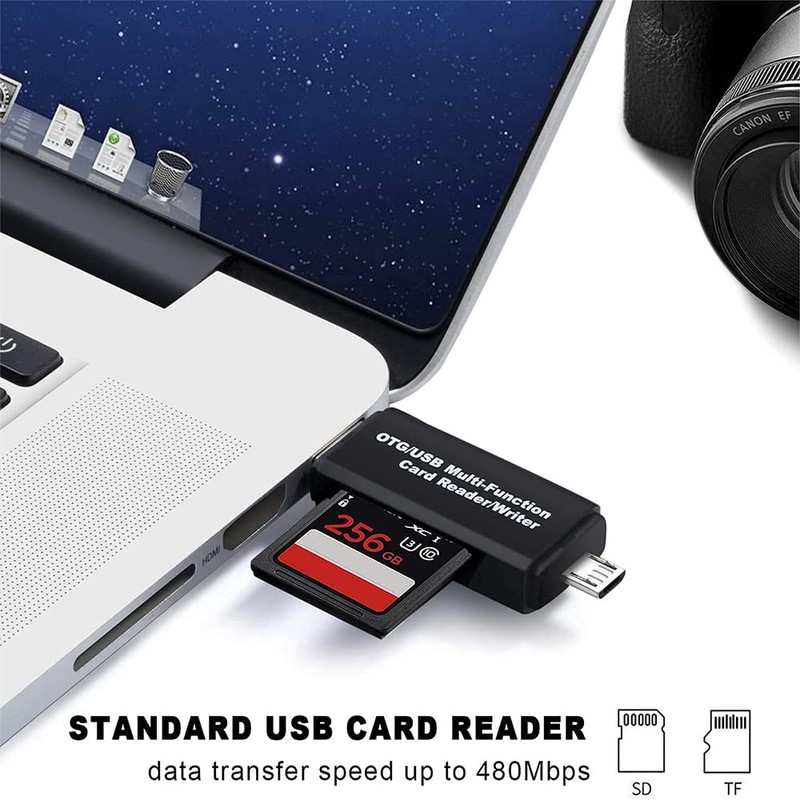 Micro USB OTG USB 2.0 Card Reader Adapter SD/Micro SD