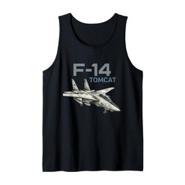 F-14 Tomcat Fighter Jet Military Aviation American Flag Gift Tank Top