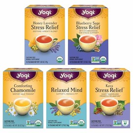 Yogi Tea Stress Relief & Relaxation Sampler - 16 Bags per Pack