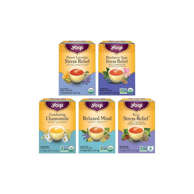 Yogi Tea Stress Relief & Relaxation Sampler - 16 Bags
