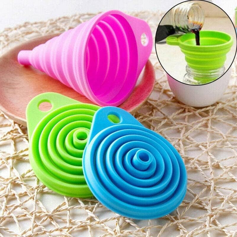 1Pc Color Random Silicone Gel Practical Collapsible Foldable Silicon Kitchen