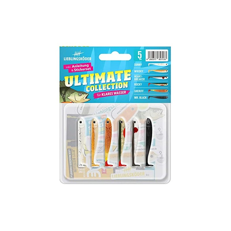 Lieblingsköder Rubber Bait 5 cm – 6 Rubber Fish for