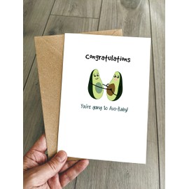 Funny New Baby Card - Congratulations you're going to Avo-Baby! Pregnancy Boy/Girl