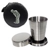 Knight 2oz Collapsible Drinking Cup with Leather Golfer Case