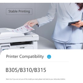 B315/B310 Black Toner Cartridge (1-Pack) - Compatible 006R04376 Black Toner Cartridge Replacement for Xerox B310 B305 B315 Printer