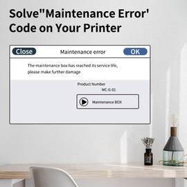 HEG MC-G01 Maintenance Cartridge Tank SKU 4628C001 Compatible for Canon MAXIFY GX7021 GX7020 GX6020 GX6021 GX6010 GX7010 Printer Cartucho De Mantenimiento MC-G01(1 Pack)