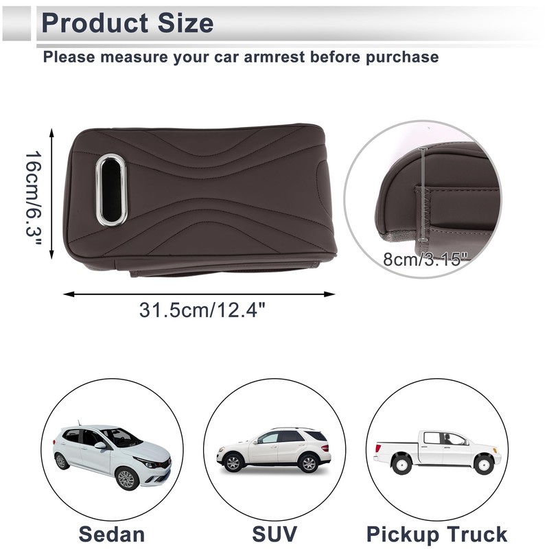 X AUTOHAUX Car Center Console Cover Car Armrest Cover Multifunctional