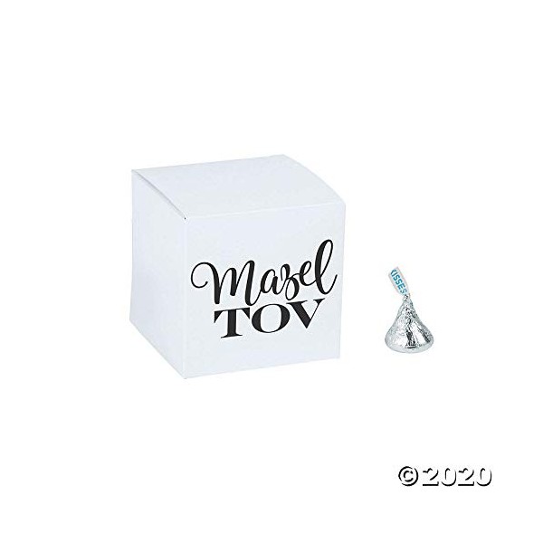 Mazel Tov Favor Boxes - Party Supplies - 12 Pieces