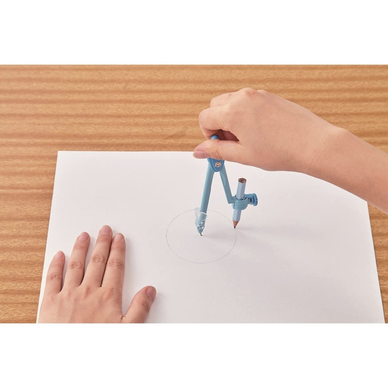 Kutsuwa CP228LB Compass Math Compass for Pencils Light Blue