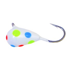 Tungsten 4 Anglers 97% Pure Tungsten Ice Fishing Jigs 5mm 1/16oz #12| Tear Drop Fishing Lures for Winter Ice Jigging, 5-Pack (Wonderbread)