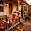 Fall Wreath Bow Thanksgiving Burlap Ribbon Wreath Bow Home Decor