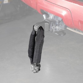 Bevinsee 2 Pcs Soft Shackle Synthetic Road Recovery Rope (33,000lbs) Breaking Strength Compatible with Sailing SUV ATV 4X4 Truck Jeep, for Towing Applications in Off-Road Recovery, Farming, Black