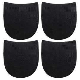 2 Pairs Rubber Shoe Heel Repair Shimmeroo Replacement Anti-Slip Shoe Heel Pad Black Leather Boots Heels Pads for Men Woman 4mm Thick