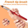 2pcs French Brush for Nails, French Tip Brush with Wooden