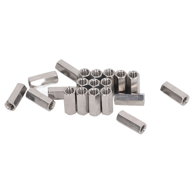 20Pcs Hex Coupling Nut 304 Stainless Steel Rust Proof Female