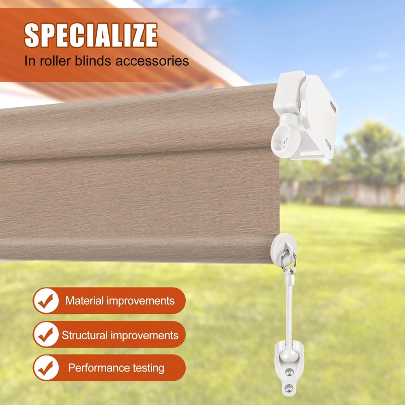 Sun Shade Replacement Parts, Cordless Crank Kit, Roller Blind mounting