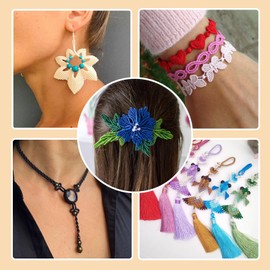 Beadthoven 0.6mm Nylon String for Bracelets 262Yards Chinese Knotting Cord Wind Chime Twine String Braided Nylon Beading Threads for Jewelry Making Necklace Macrame Kumihimo Christmas Red Blue White