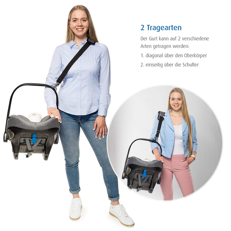 reer Clip&Go Carry 85021 Universal Ergonomic Baby Carrier Strap Black