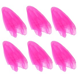 Hoerev Pack of 6,60cmx60cm Clothing Dancing Juggling Scarves For Decoration Colours Scarves,Rose