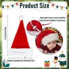 kockuu Santa Hat for Baby Red Velvet Fluffy Christmas Hat