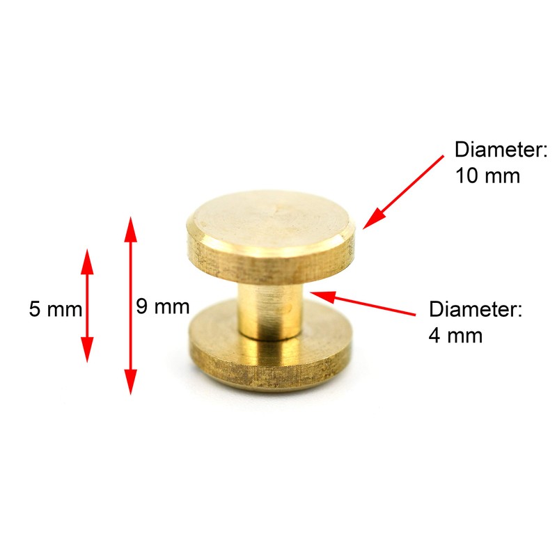 SILMEN Quality Flat Head/Concave Head Solid Brass Chicago Screw Rivets