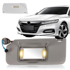 PEVAST Left Driver Side Sun Visor Compatible with Honda Accord 2008 2009 2010 2011 2012 2013 2014 2015 2016 2017,Side Sun Visor Replace 83280-TA5-A51ZA(Grey)