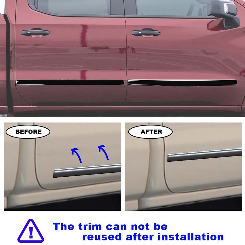 G-PLUS Body Side Molding Trim 1/18" Compatible with 2014-2018 Chevy