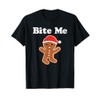 Funny Gingerbread Man Bite Me Christmas Cookie Costume T-Shirt