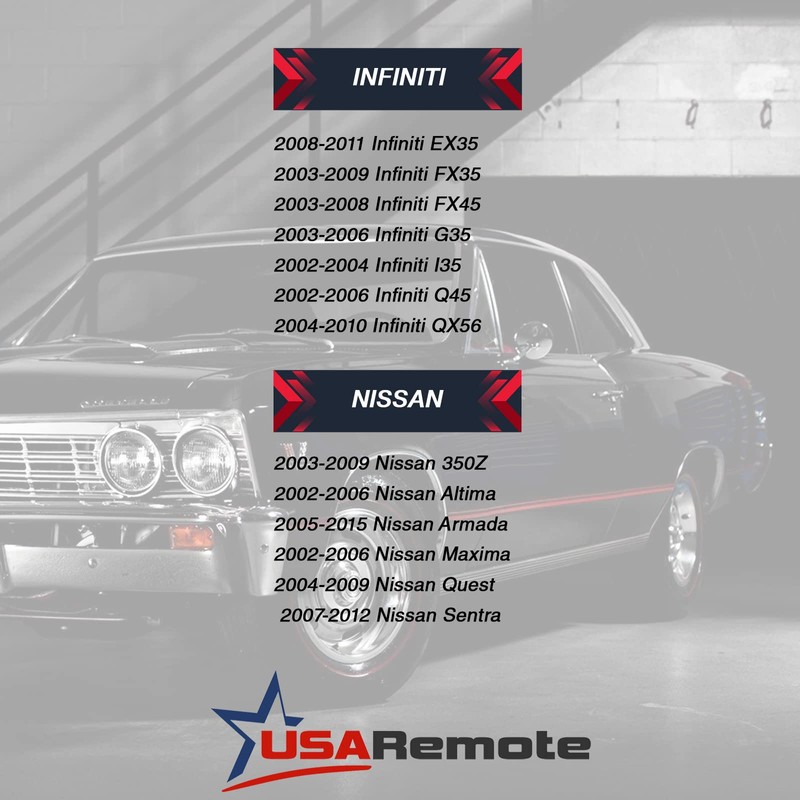 USARemote - Llavero remoto de entrada sin llave 4btn para