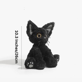 Black Cat Plush Toys Cute Cat Plush Soft Cuddle Adorable Gifts Holiday Birthday Party Toys Home Decor Cat Plush Toys Valentine's Day