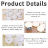 200 Round Screw Caps Waterproof Screw Caps Plastic Screw Caps
